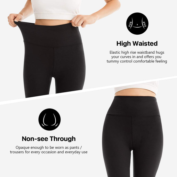 SINOPHANT Legginsy damskie, z wysokim stanem, nieprzezroczyste, elastyczne, przyjemnie miękkie, elastyczne, rozciągliwe sportowe legginsy do jogi