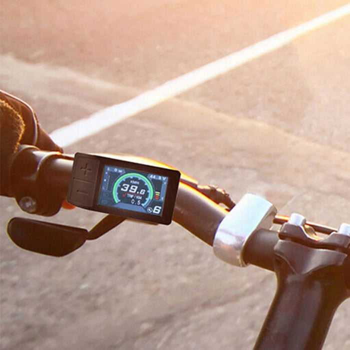 EVTSCAN eBike Inteligentny kolorowy wyświetlacz LCD Komputer wodoodporny, prędkościomierz i licznik kilometrów, regulowany poziom wspomagania i podświetlenie, do silnika Bafang eBike Mid, praca z akum