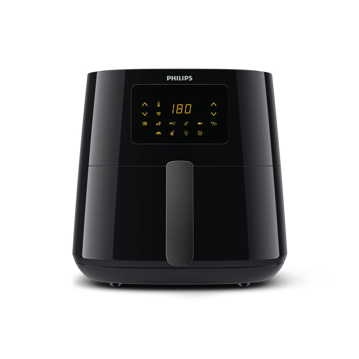 Philips Essential Airfryer XL - Misa 6,2 l, Frytkownica Bez Oleju, Wi-Fi, Technologia Rapid Air, Ekran Dotykowy, Aplikacja NutriU Z Przepisami (HD9280/90)