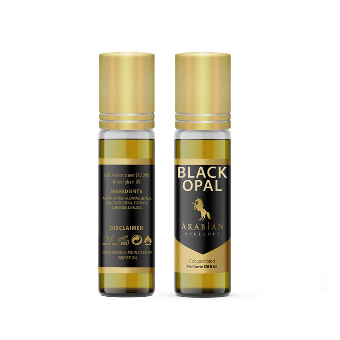 FR49 BLACK OPAL olejek perfumowy dla kobiet. Butelka w rolce 6 ml/15 ml. Obuchód arabski. wanilia/kawa/słodki/ciepły pikantny/biały kwiatowy