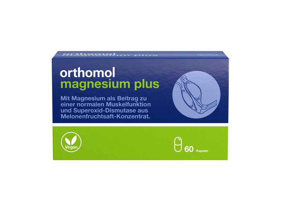 Orthomol Magnesium Plus kapsułki 60 - kapsułki magnezowe do suplementu diety dla funkcji mięśni i dymutazy superoksydowej