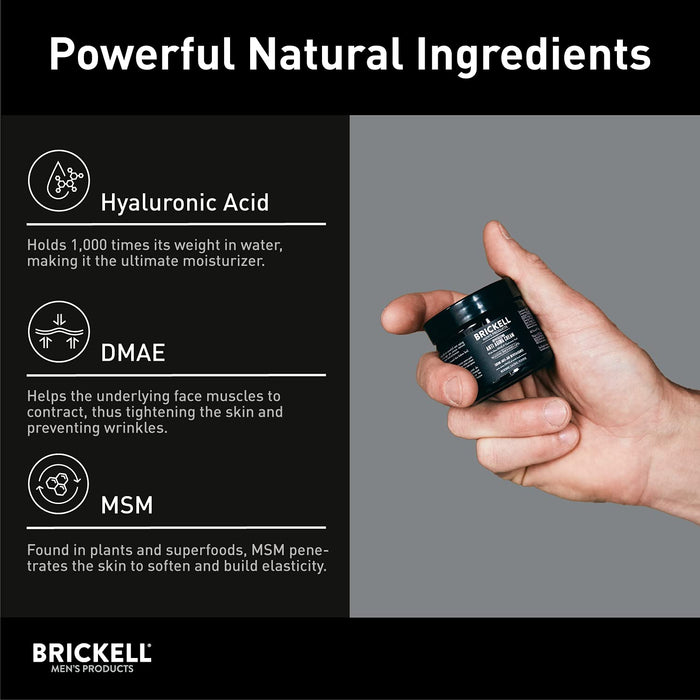 Brickell męski rewitalizujący krem przeciwstarzeniowy dla mężczyzn, naturalny i organiczny krem przeciwzmarszczkowy na noc do twarzy, aby zmniejszyć drobne linie i zmarszczki, 59 ml, pachnący