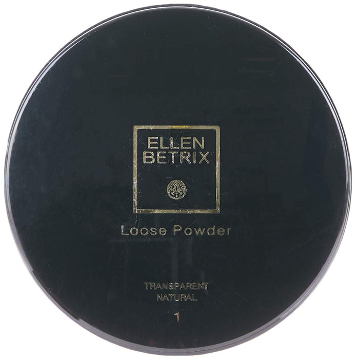Ellen Betrix Loose Powder przezroczysty naturalny 1, przezroczysty puder utrwalający do matowego wykończenia, z praktycznym frędzlem w pudrze i sprytnym dozownikiem, 15 g