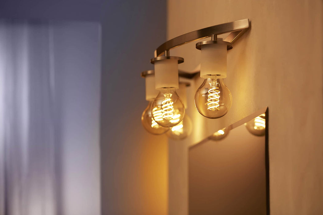 Philips Hue Filament White Ambiance Inteligentna żarówka LED E27 7W A60, retro żarówka Edisona, ciepłe białe światło, możliwość przyciemniania