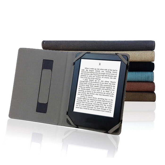 ENJOY-UNIQUE Naturalny lniany pokrowiec do czytnika e-booków 6“, uniwersalny, jutowy pokrowiec do czytnika e-booków Sony/Kobo/Tolino/Pocketbook 6“ czytnik e-booków