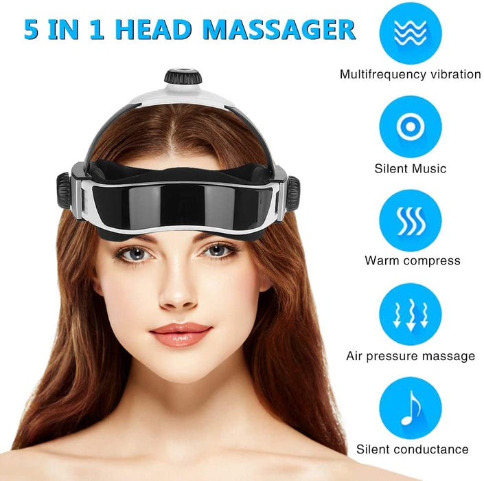 Elektryczny masażer głowy, regulowana intensywność i rozmiar punkty akupunktury Kask Masaż Masaż Relaks Massager Wbudowany muzyka
