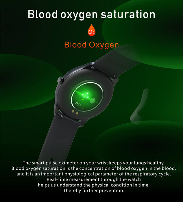 Wodoszczelny tracker fitness, kompatybilny z systemem Android i iOS, GPS Smartwatch, wykrywanie zawartości tlenu we krwi, ROSA Q21