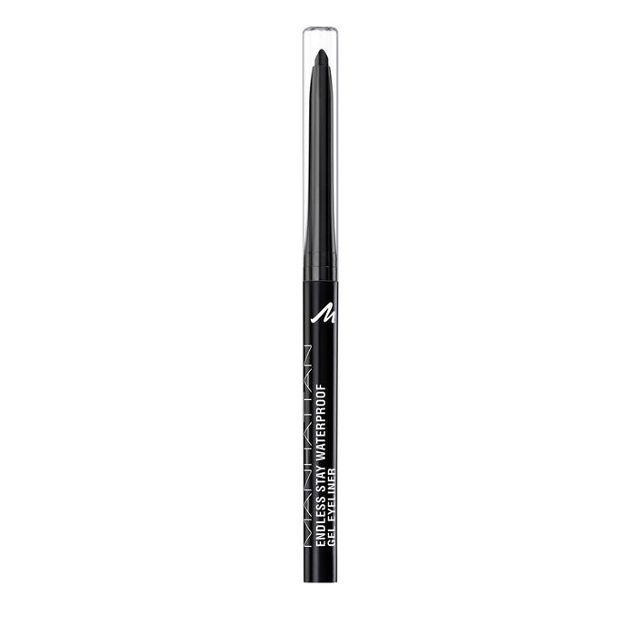 Manhattan Endless Stay Waterproof Gel Eyeliner – czarny żelowy eyeliner z obrotowym wkładem bez końcówek – kolor czarny Blackest Black 006 – 1 x 2,6 g