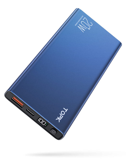 TOPK Power Bank Przenośna Ładowarka 10000 mAh USB C PD 20W , PD&QC 3.0 Szybkie ładowanie Battery Pack Kompatybilny z iPhone 13/13 Mini/13 Pro/13 Pro Max Samsung S20 Google LG iPad