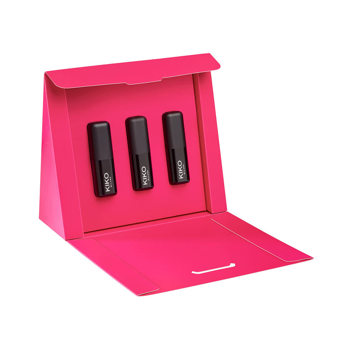 KIKO Milano Smart Fusion Lipstick Kit 01 | Zestaw Do Makijażu Ust Składający Się Z 3 Pomadek Błyszczących