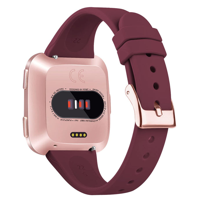 Amzpas Kompatybilny z paskiem Fitbit Versa / paskiem Versa 2 / paskiem Fitbit Versa Lite, miękki silikonowy pasek wąski cienki wąski mały pasek sportowy zamiennik do Fitbit Versa & Versa Special Edition, kobiety mężczyźni