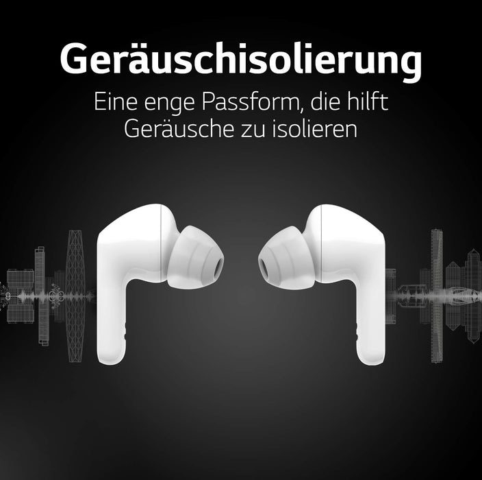 Lg Tone Free Hbs-Fn6 Słuchawki Douszne Bluetooth, Białe Headphones