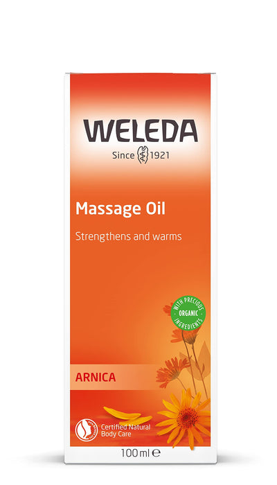 WELEDA Bio Arnika olejek do masażu 100 ml – pielęgnujący naturalny olejek do ciała przeciwko skurczom i skurczom mięśni. Idealny do uprawiania sportu przed i po