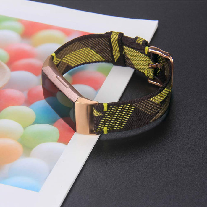 findway Pasek kompatybilny z Fitbit Charge 4 Strap / Charge 3 dla kobiet i mężczyzn, sportowy, tkane nylonowe paski, zastępcza opaska (bez trackera)