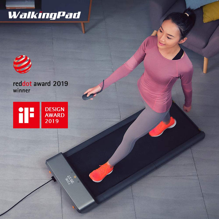 WalkingPad - Składana bieżnia A1, do chodzenia, inteligentne wyposażenie fitness, swobodny montaż, niski poziom hałasu, kontrola prędkości indukcyjnej, składana pod biurkiem, 0-6 km/h