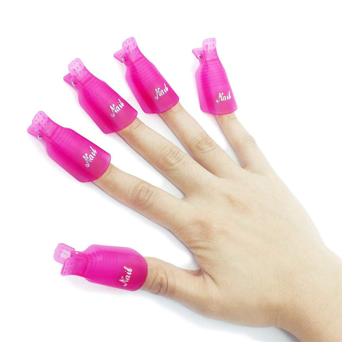 IME Zestaw klipsów do usuwania lakieru do paznokci, Nails Art Gel Cap namaczanie klips UV do manicure poidło drogi klipsy do paznokci żel do polerowania zmywacz do wrap tool, 10 szt