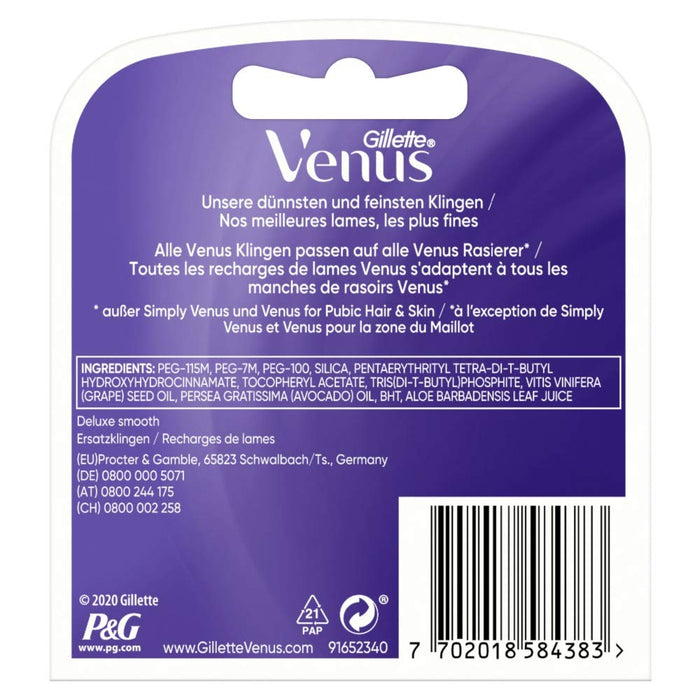 Gillette Venus ‎7702018584383 Ostrza dla Kobiet, 4 Sztuki, Biały/Liliowy