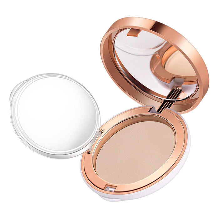 Puder prasowany do makijażu - Podkład do twarzy - Kontrola oleju Rozjaśnianie koloru skóry Pokrycie skazy Wybielanie twarzy Utrwalanie sypkiego pudru Puder prasowany Hudhowks