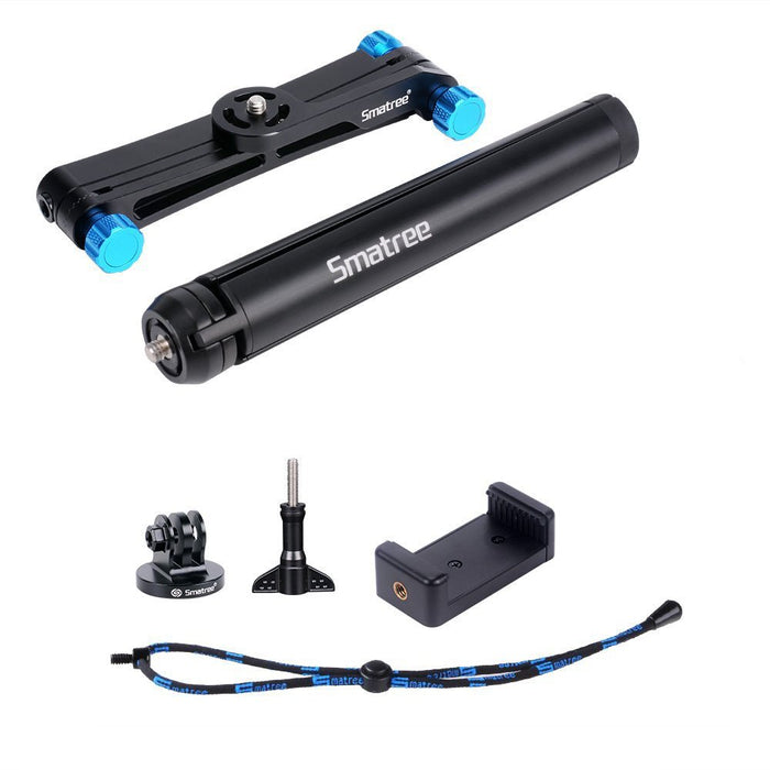 Smatree X1S aluminiowy składany maszt ze statywem do GoPro Hero Max, GoPro Fusion, GoPro Hero 2018, GoPro Hero 10/9/8/7/6/5/4/3/2/1, DJI Osmo Action i Logitech Webcam C925e C922x