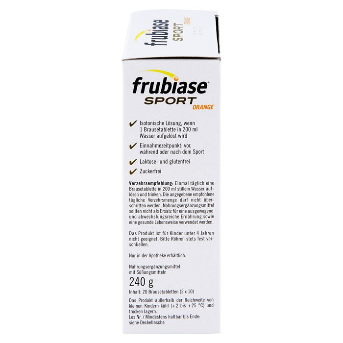 frubiase Sport Orange tabletki prysznicowe, 20 szt. tabletek