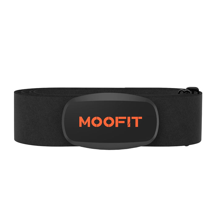 moofit ANT+ pulsometr z paskiem piersiowym Bluetooth czujnik HR IP67 wodoodporny kompatybilny z Zwift, Wahoo Fitness, Rouvy, Peloton, Strava dla iOS, Android (aplikacja MooFit nienavail)