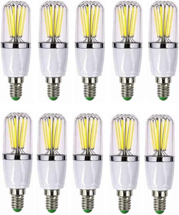 GROSSARTIG 12 V LED Żarówka Świeca Żarówka E14 6W Wymiana 40 W Halogen Niskie napięcie Nie ściemnialna Świeca LED Żarówka oszczędzająca energooszczędna □ 10 Sztuk [Klasa energetyczna A +]