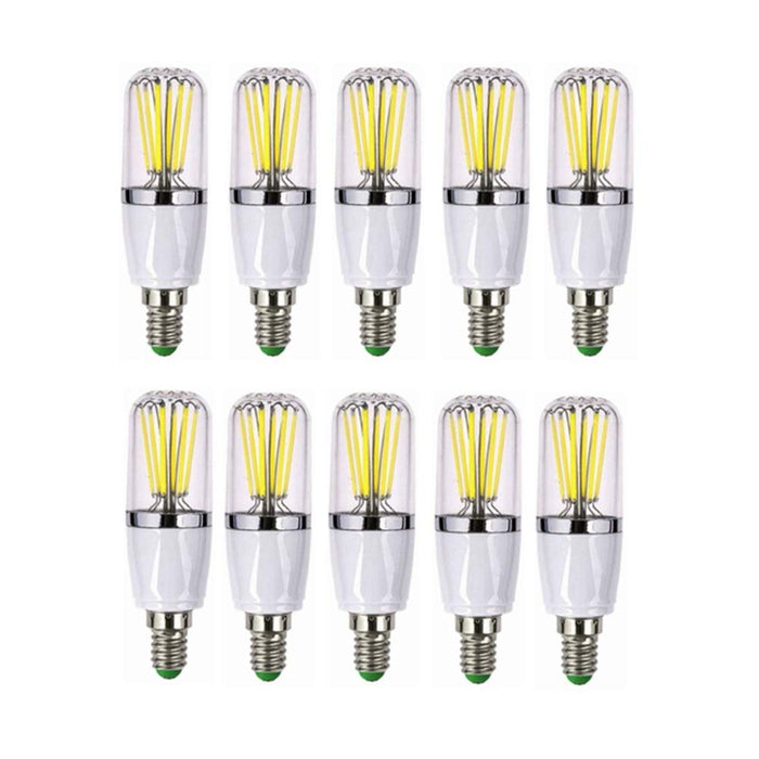 GROSSARTIG 12 V LED Żarówka Świeca Żarówka E14 6W Wymiana 40 W Halogen Niskie napięcie Nie ściemnialna Świeca LED Żarówka oszczędzająca energooszczędna □ 10 Sztuk [Klasa energetyczna A +]