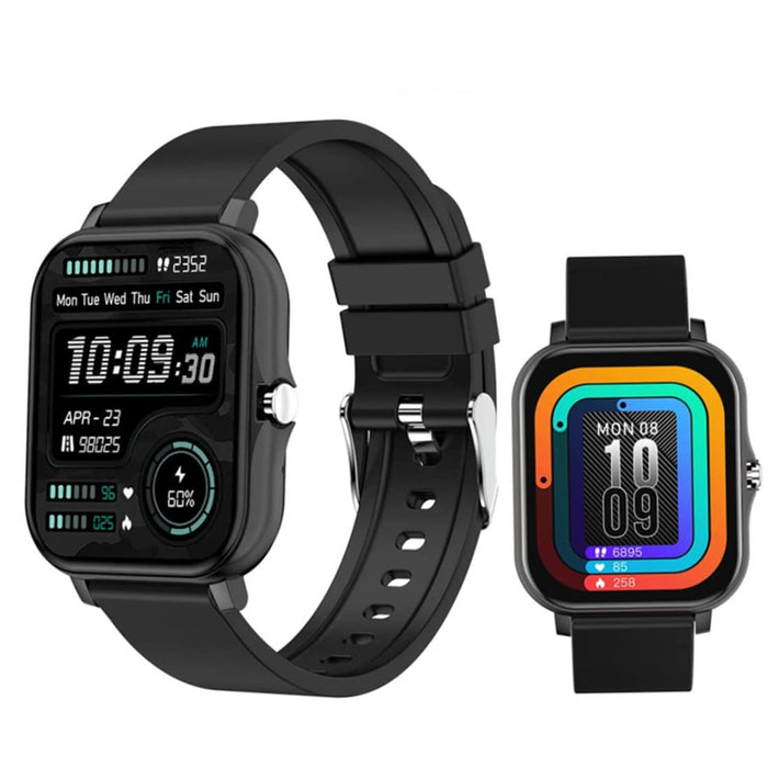 Smartwatch Bluetooth Call Smart Band tętno ciśnienie krwi sport fitness tracker dla kobiet mężczyzn (czarny)