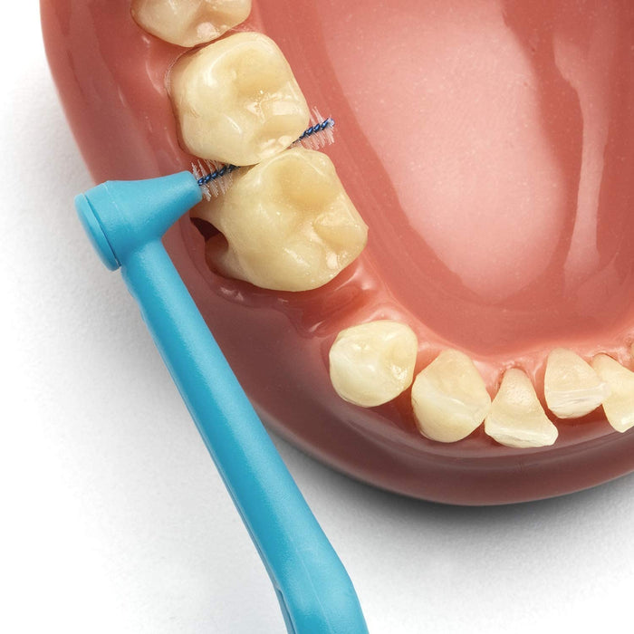 TEPE Angle szczoteczki międzyzębowe mieszane (ISO rozmiar 0-5 0,4, 0,8 mm) / kontrolowane czyszczenie przestrzeni międzyzębowych, 6 kątowych szczoteczek międzyzębowych