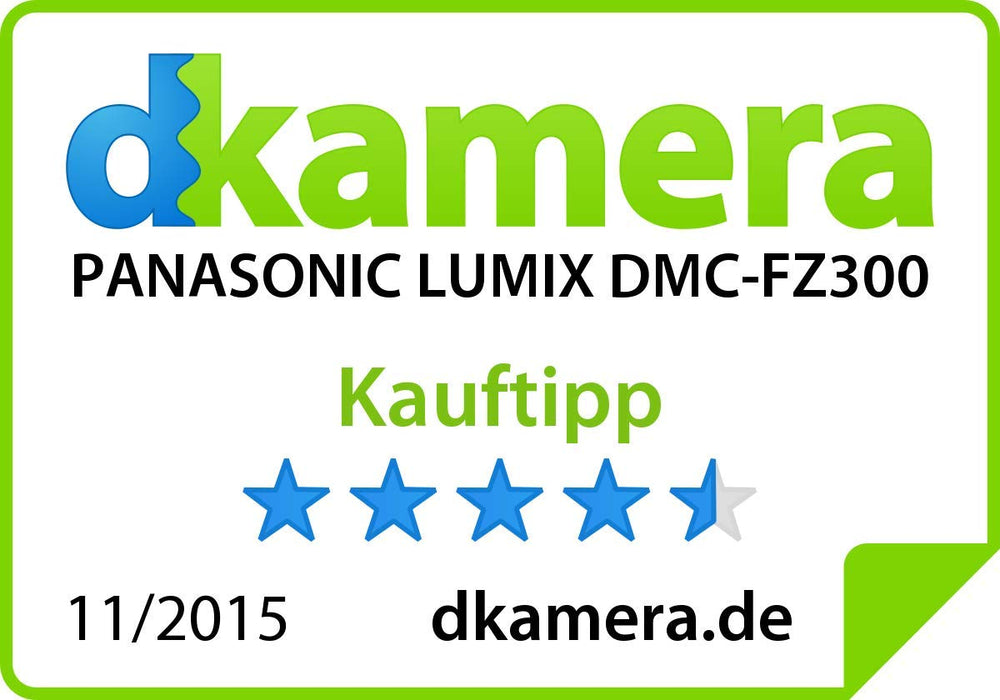 Panasonic Lumix DMC-FZ300EGK Premium Aparat Mostkowy Cyfrowy, 12 Mp, 24 x Zoom Optyczny, Obiektyw Leica Dc, Szerokokątny Obiektyw 4 K, Ochrona Przed Kurzem i Rozbryzgami, Czarny