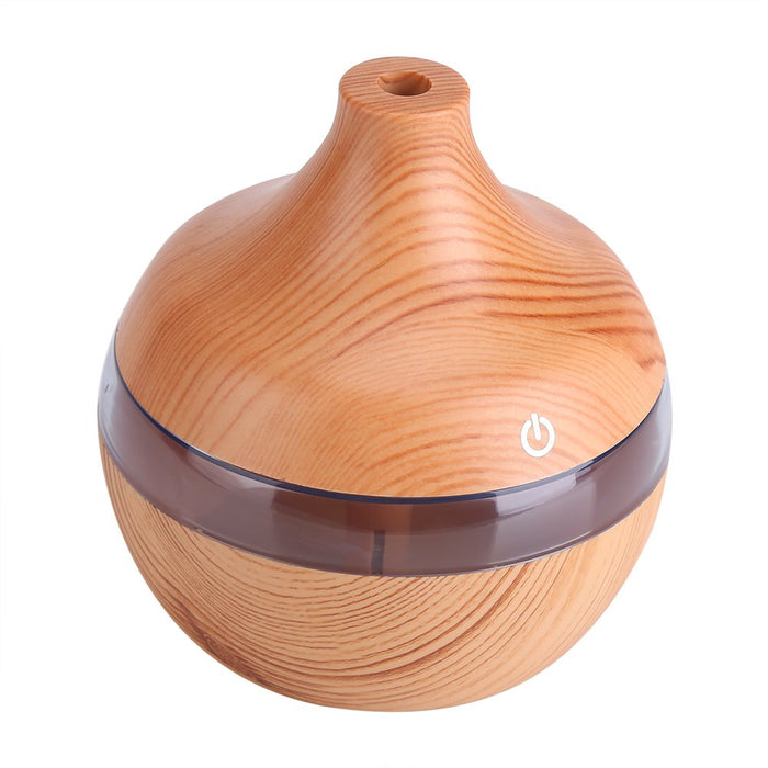 03 Wood Grain 300 ml dyfuzor oleju, nawilżacz zapachowy, dotykowy nawilżacz LED Whisper-Quiet nawilżacz powietrza oczyszczacz powietrza, do domu do biura