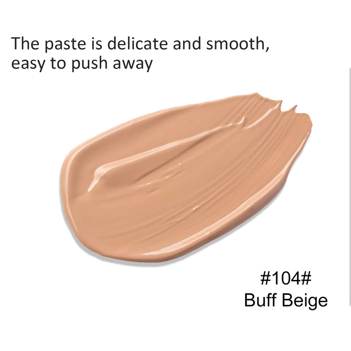 Freeorr Matte Foundation Creme, Matte Oil Control Concealer wodoodporny podkład w płynie, 104 Buff Beige, 30 ml