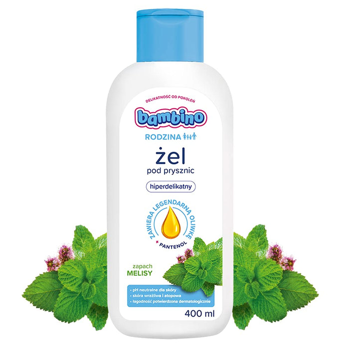Bambino RODZINA Żel pod prysznic hiperdelikatny - zapach melisy 400 ml