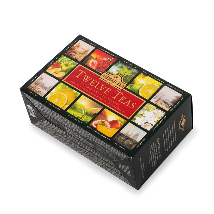 Ahmad Tea Twelve Teas Selection, 12 różnych rodzajów herbaty, 60 torebek herbaty czarnej i zielonej, 120 g