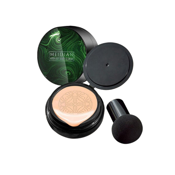 Mushroom Head Air Cushion, Air Cushion Foundation BB Cream, Moisturizing Foundation, Bright Makeup Base Long Lasting With Mushroom Makeup Sponge Wuwai