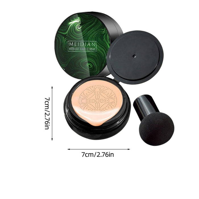 Mushroom Head Air Cushion, Air Cushion Foundation BB Cream, Moisturizing Foundation, Bright Makeup Base Long Lasting With Mushroom Makeup Sponge Wuwai