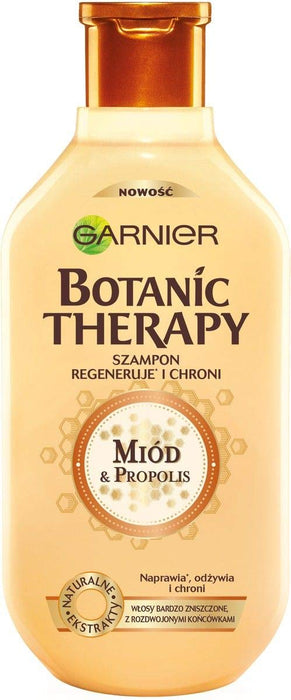 Garnier Botanic Therapy Miód & Propolis szampon do włosów bardzo zniszczonych z rozdwajającymi się końcówkami, intensywnie regeneruje i odżywia, 400 ml