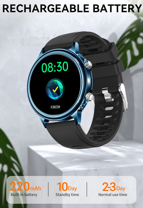 Smartwatch dla mężczyzn i kobiet z połączeniami Bluetooth 1,3" ekran HD, modny krokomierz, zegarek z pulsometrem, monitorowaniem snu, kalorii, prognozą pogody, trackery fitness, zegarek dla systemów iOS i Android