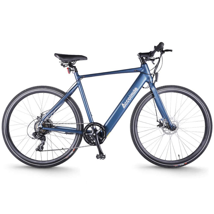 Accolmile Rower Elektryczny Urban City Ebike z 700C Lekki elektryczny Rower Dojeżdżający do Pracy dla Dorosłych, Silnik Piasty Tylnej BAFANG 36V 250W z Akumulatorem Litowym 10,5 Ah, 7 Biegowa Shimano