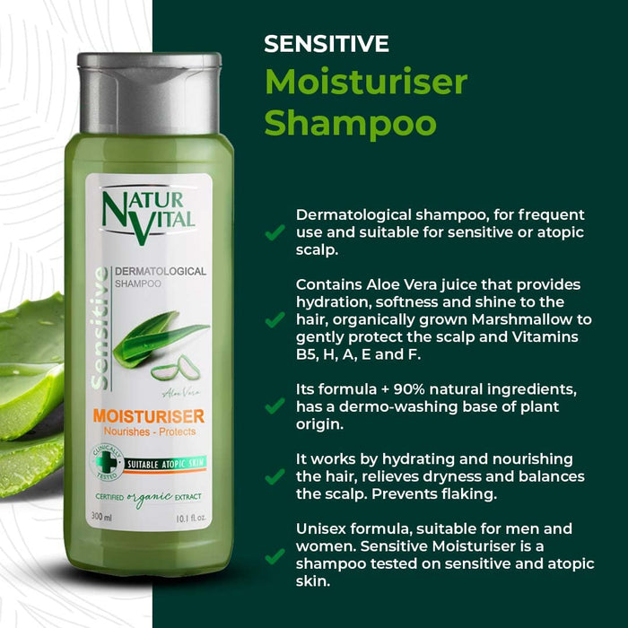 Naturaleza y Vida Sensitive szampon nawilżający – 300 ml