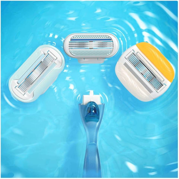 Gillette Venus Smooth damska golarka z paskami nawilżającymi i aloesem dla ochrony skóry, golarka damska + 2 ostrza do golenia