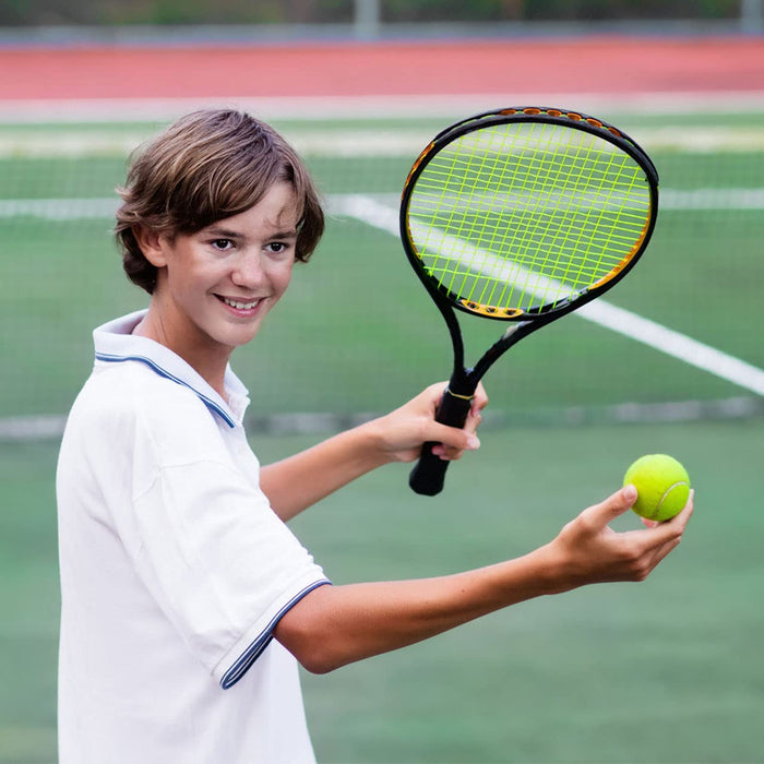 Fostoy Piłki tenisowe, 18-pak trwałe piłki do ćwiczeń tenisa do krykieta pies zabawki piłki z siatką torba do noszenia dla dorosłych dzieci ćwiczenia zwierzęta trening