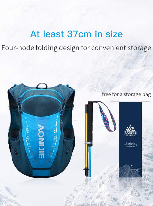 Kijki trekkingowe składane, lekkie, Aonijie aluminiowe kijki turystyczne, 130 cm regulowane, ultralekkie do chodzenia bieganie kijki wyślij 2 szt. para