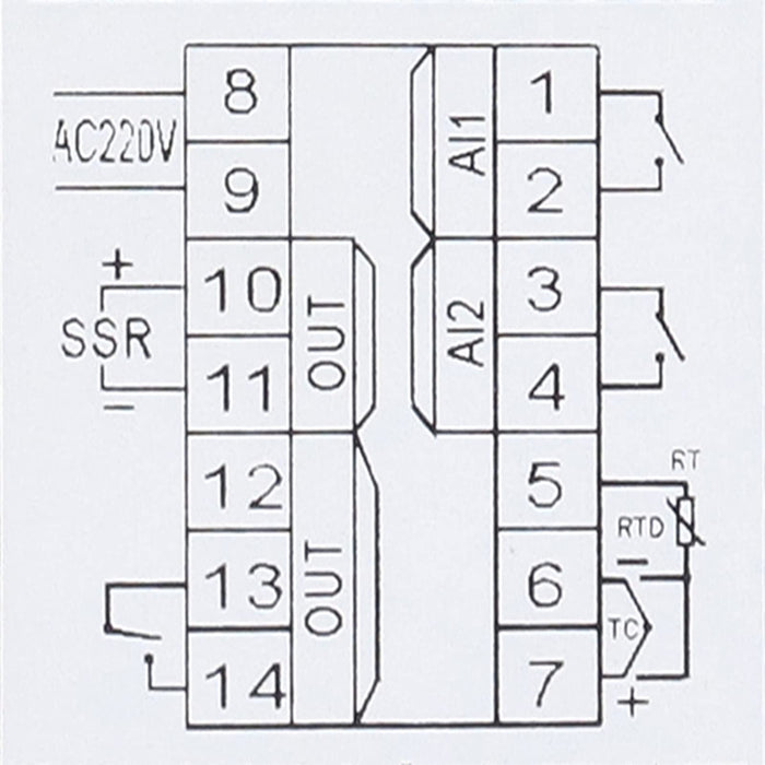 Regulator temperatury 0-1300 ℃ Łatwy do kontrolowania Małych zakłóceń Inteligentny termostat AGD