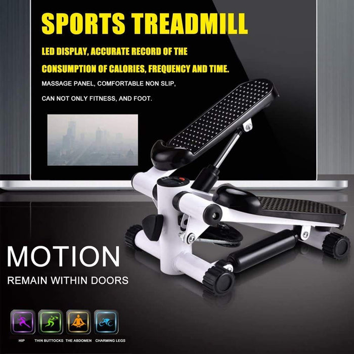 Best Goods Mini stepper, 2 w 1, stepper, do domu, małe urządzenie fitness do treningu nóg i pośladków, trener domowy z wyświetlaczem