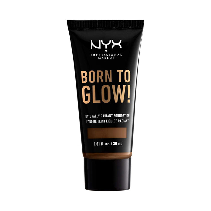 NYX Professional Makeup Born To Glow! Naturally Radiant Foundation podkład rozświetlający, naturalny, olśniewający efekt, 21 Cocoa, 30 ml