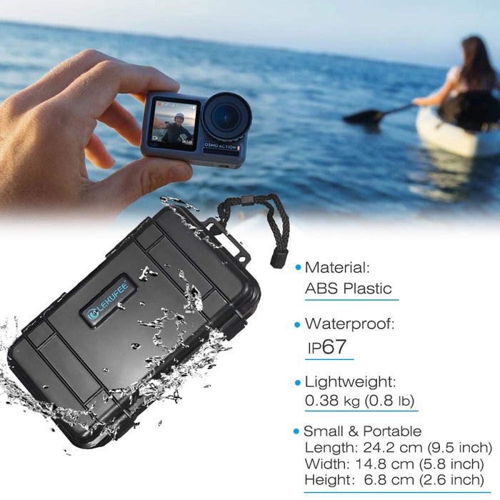 Lekufee Mini Wodoodporny Futerał na Aparat Cyfrowy DJI Osmo Action Cam i Inne Akcesoria
