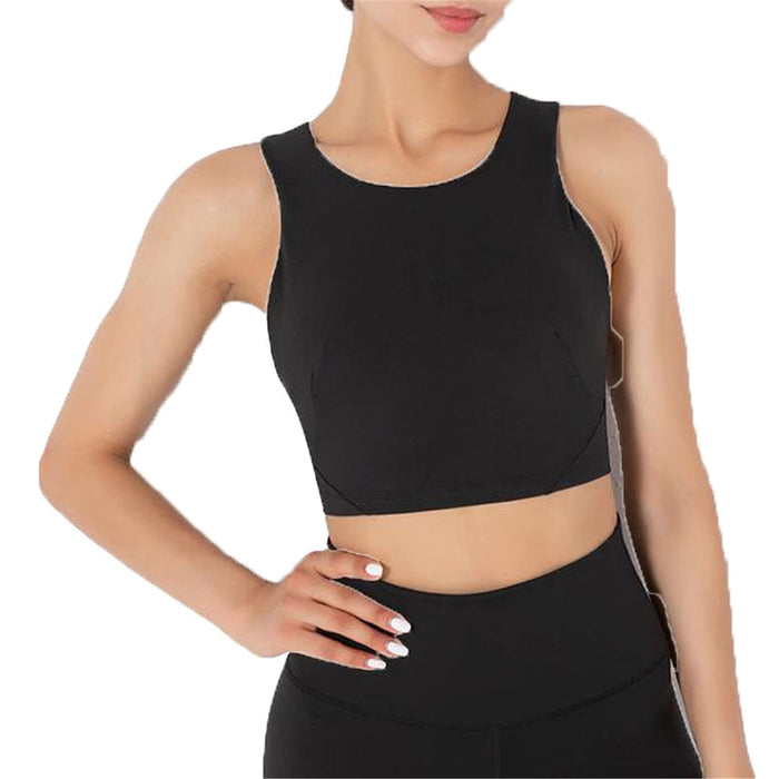 Damski biustonosz sportowy joga top, Damskie Sexy Cross Back Hollow Out Padded Wirefree Biustonosz Biustonosz Moda Oddychające Tank uprawy jogi Topy do ćwiczeń fitness top do jogi fitnessu treningu wy