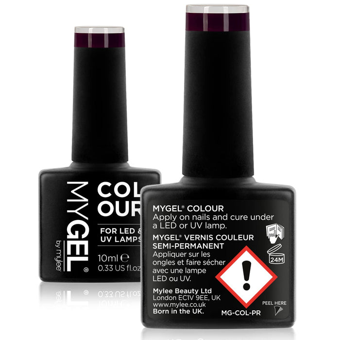 MyGel lakier do paznokci firmy MYLEE (10 ml) MG007 - The Dark Night UV/LED Nail Art Manicure pedicure do profesjonalnego zastosowania w salonie i w domu - trwały i łatwy w użyciu