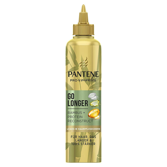 Pantene Pro-V Miracles Go Longer Protein Reconstruct Leave-in krem do pielęgnacji włosów z bambusem, 6 sztuk (6 x 270 ml), odżywka do włosów dla kobiet, urody, kuracja włosów, pielęgnacja włosów